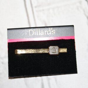 🟨🔠 NWT Gold Letter “G” Tie Clip by Dillard’s (2")